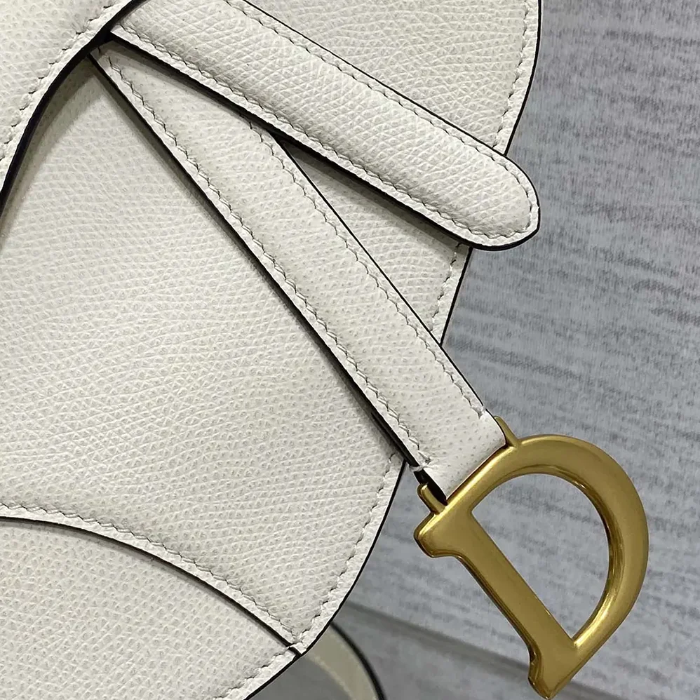 Dior Saddle Bag with Strap Latte Grained Calfskin for Women