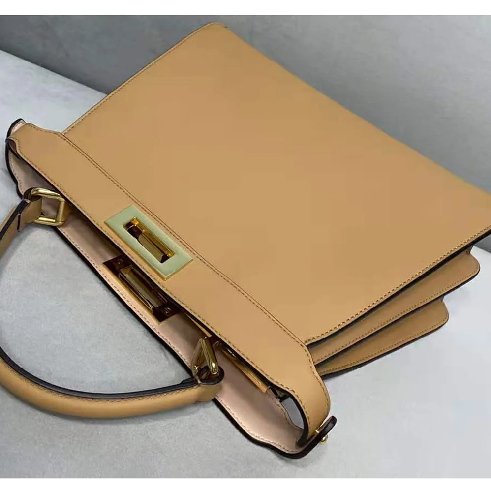 Fendi Peekaboo Iseeu Medium Leather Bag for Women in Sandy Fendi Peekaboo Iseeu Medium Leather Bag for Women in Sandy