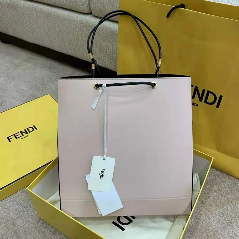Fendi Fendi Pack Medium Shopping Bag Pink Leather Bag for Women