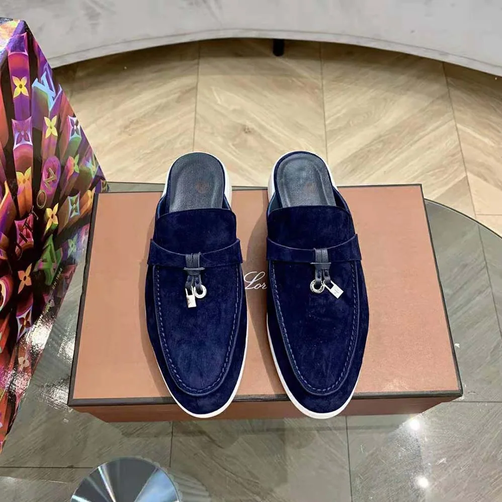 Loro Piana Babouche Charms Walk Loafers for Unisex in Navy