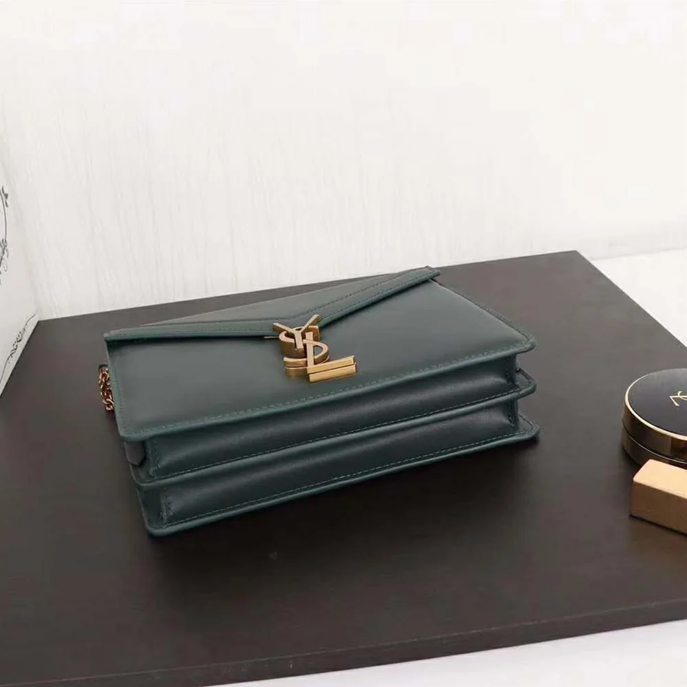 Saint Laurent YSL Cassandra Monogram Clasp Bag Smooth for Women in Green Saint Laurent YSL Cassandra Monogram Clasp Bag Smooth for Women in Green