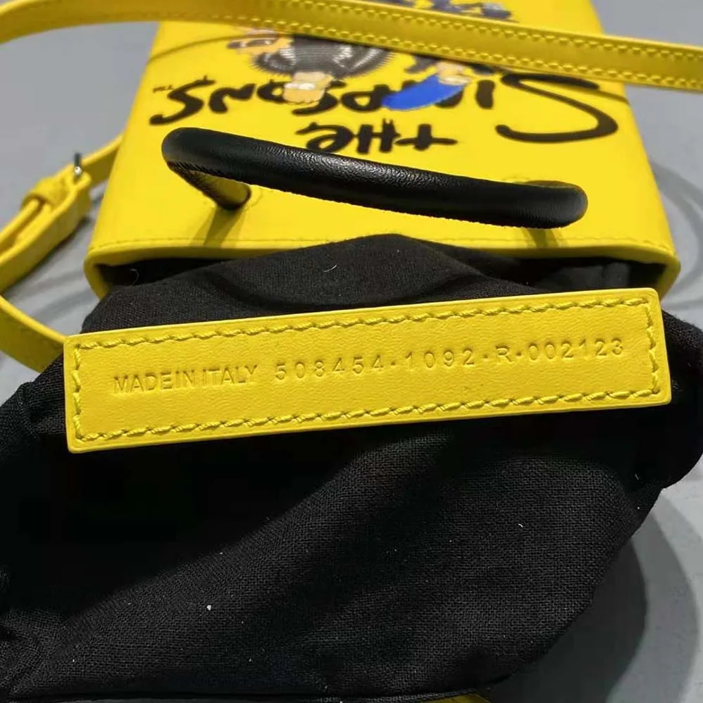 Balenciaga the Simpsons Tm 20th Television Mini Shopping Bag in Shiny Box Calfskin in Yellow for Women Balenciaga the Simpsons Tm 20th Television Mini Shopping Bag in Shiny Box Calfskin in Yellow for Women
