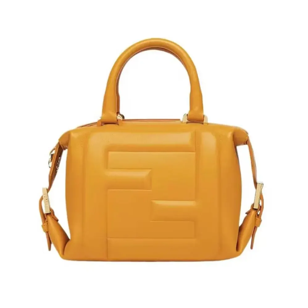 Fendi Nappa FF Mini Cube Bag for Women in Orange