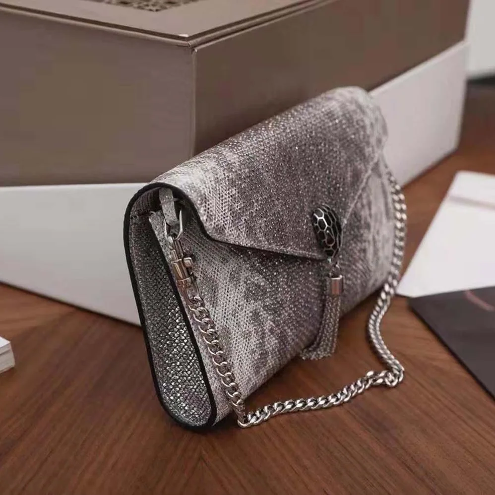 Bvlgari Serpenti Forever Pochette in Black Nappa Leather for Women