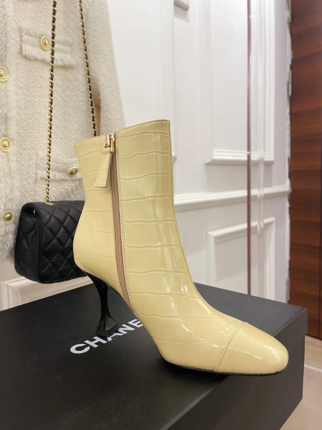 Chanel Short Boots Beige for Women Chanel Short Boots Beige for Women