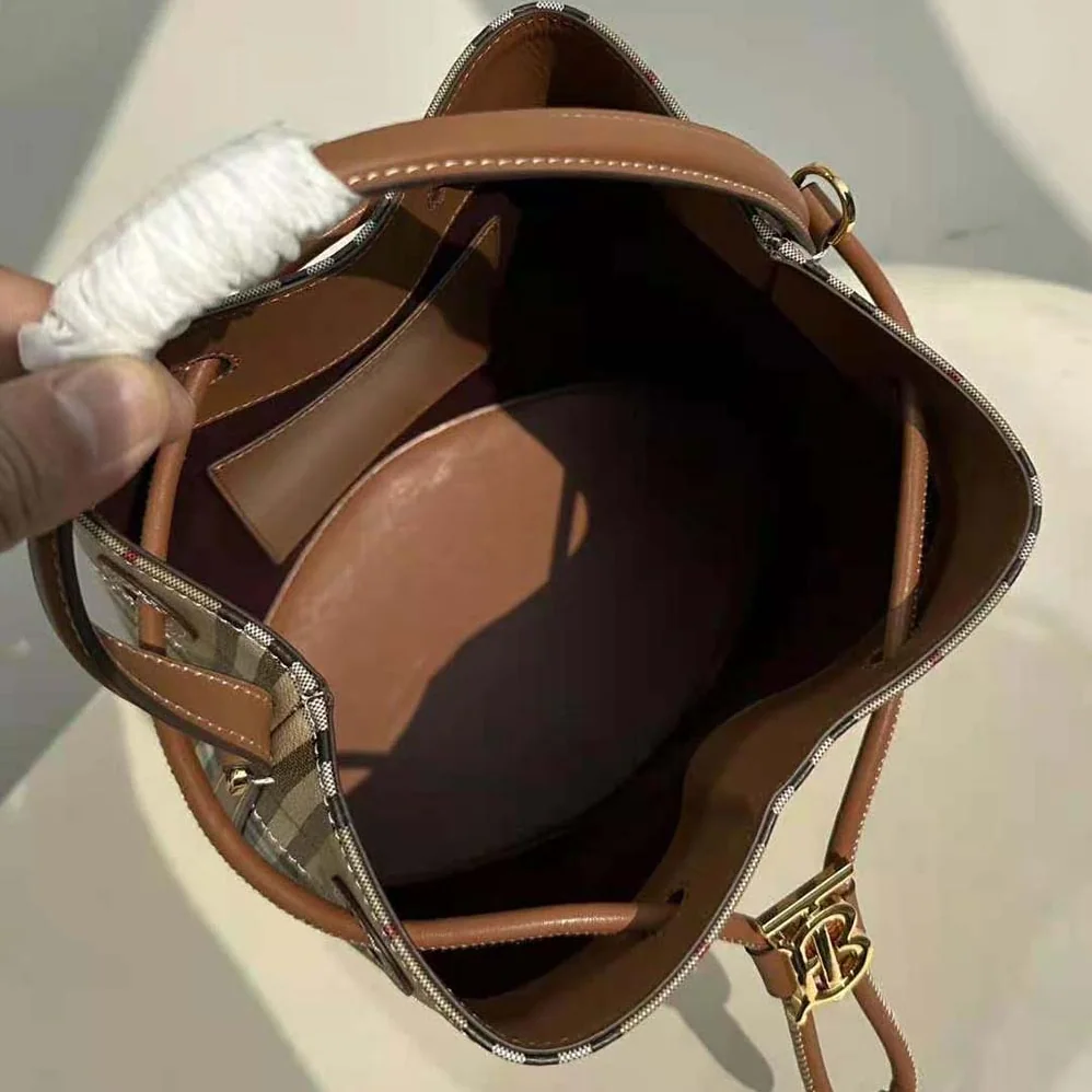Burberry Small TB Bucket Bag for Women in Brown