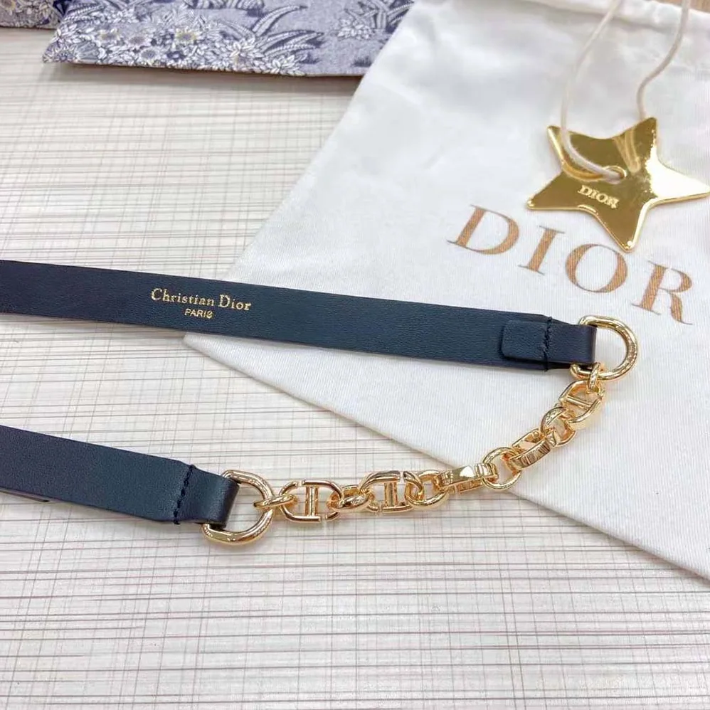 Dior Caro Belt Black Smooth Calfskin with Shiny Gold-Finish Metal 15 MM for Women Dior Caro Belt Black Smooth Calfskin with Shiny Gold-Finish Metal 15 MM for Women