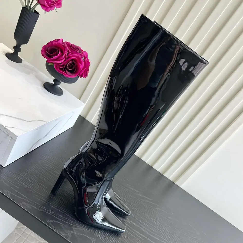 Saint Laurent YSL Francoise Boots In Smooth Leather Black for Women