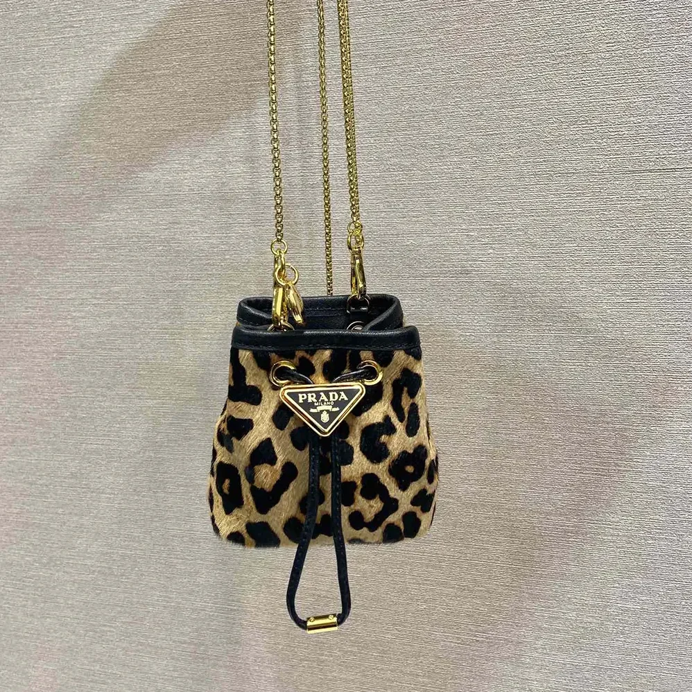 Prada Printed Leather Mini Pouch for Women