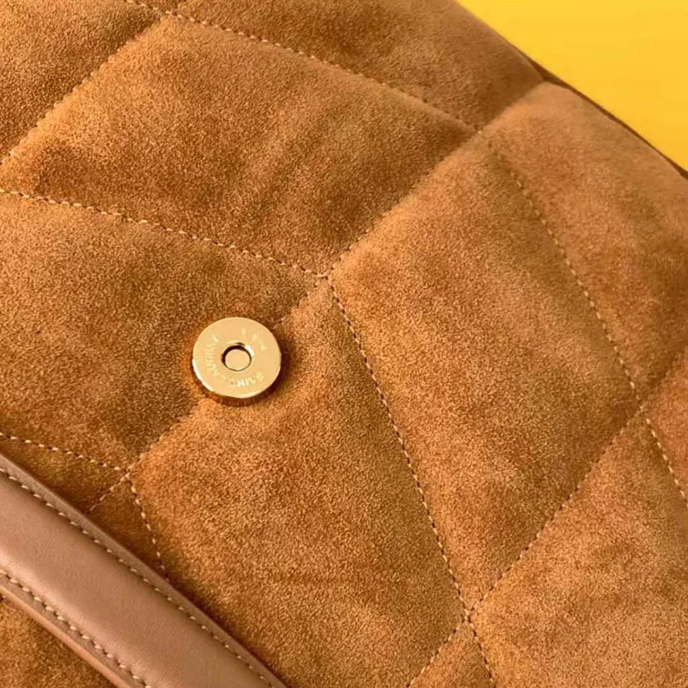 Saint Laurent YSL Puffer Small Bag in Quilted Suede for Women Saint Laurent YSL Puffer Small Bag in Quilted Suede for Women