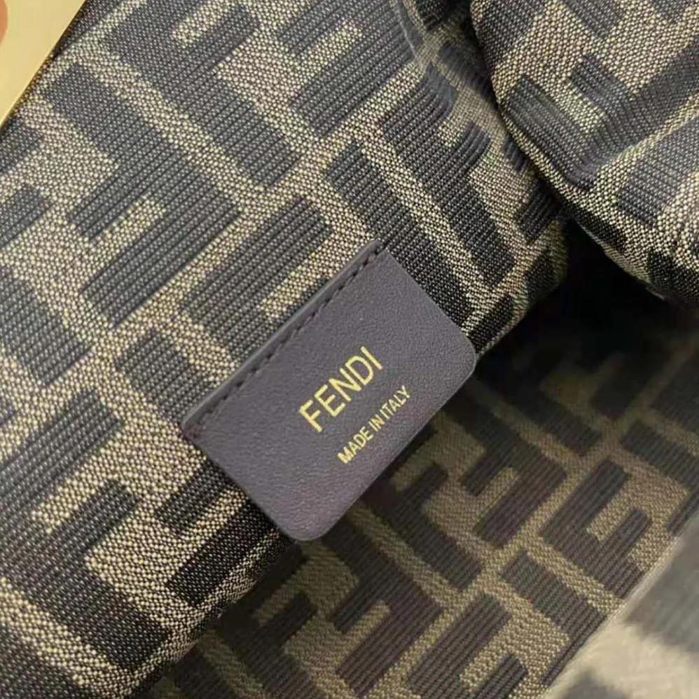 Fendi First Small Beige Leather Bag with Exotic Details for Women