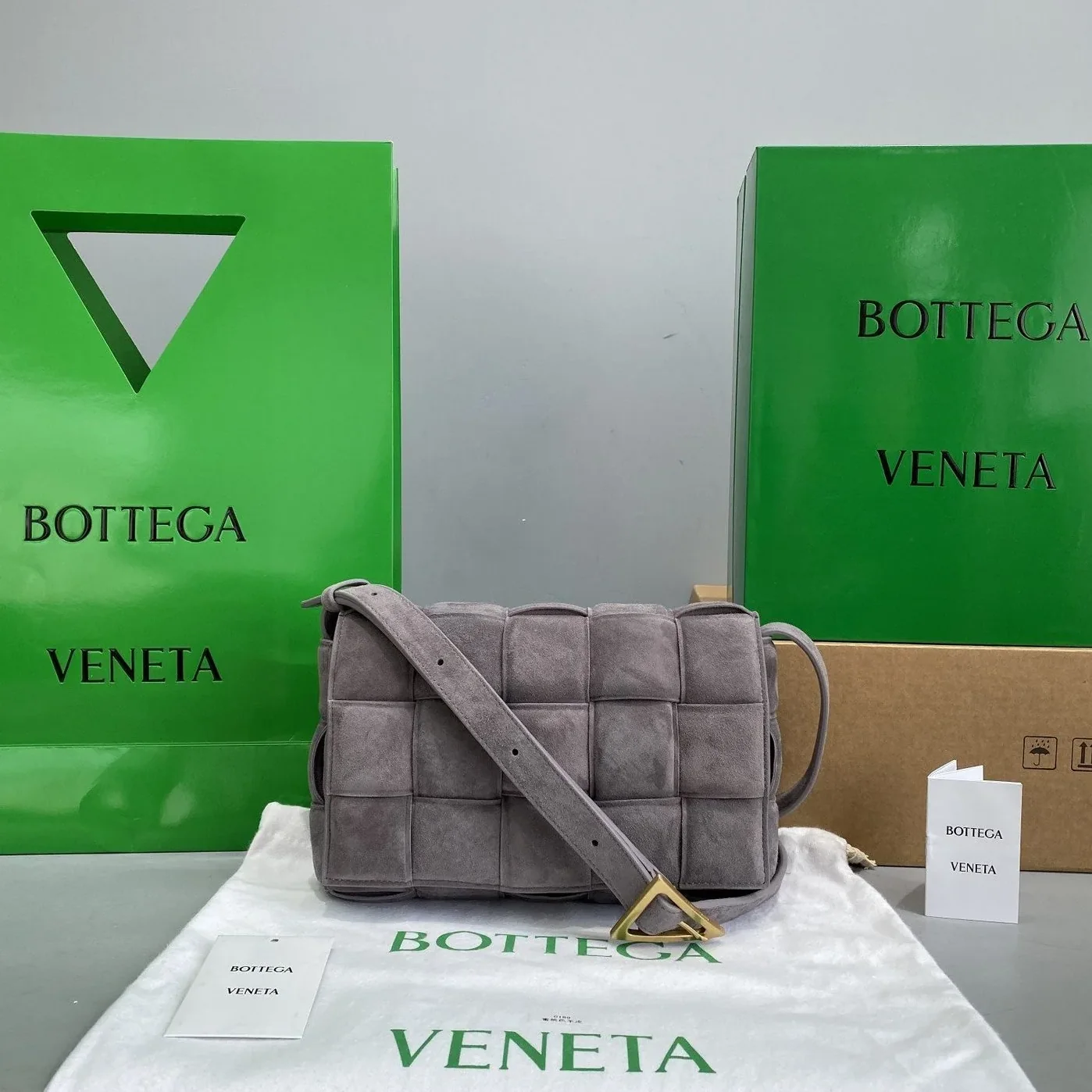 Bottega Veneta Padded Cassette Gray Bottega Veneta Padded Cassette Gray