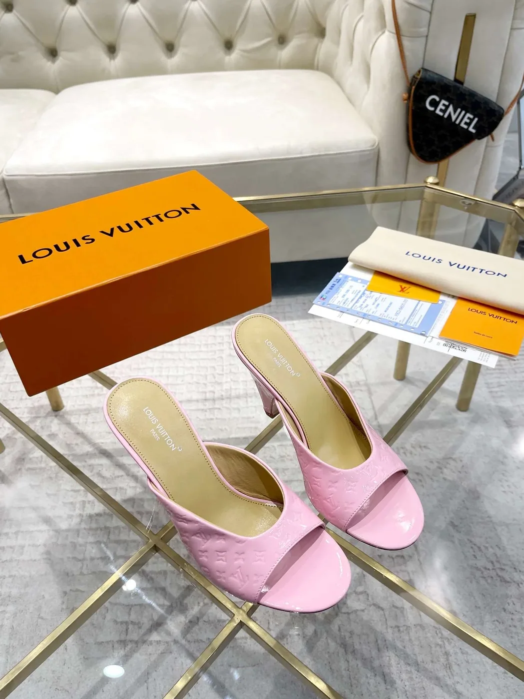 Louis Vuitton Super Mule White 1ACJ51 Louis Vuitton Super Mule White 1ACJ51