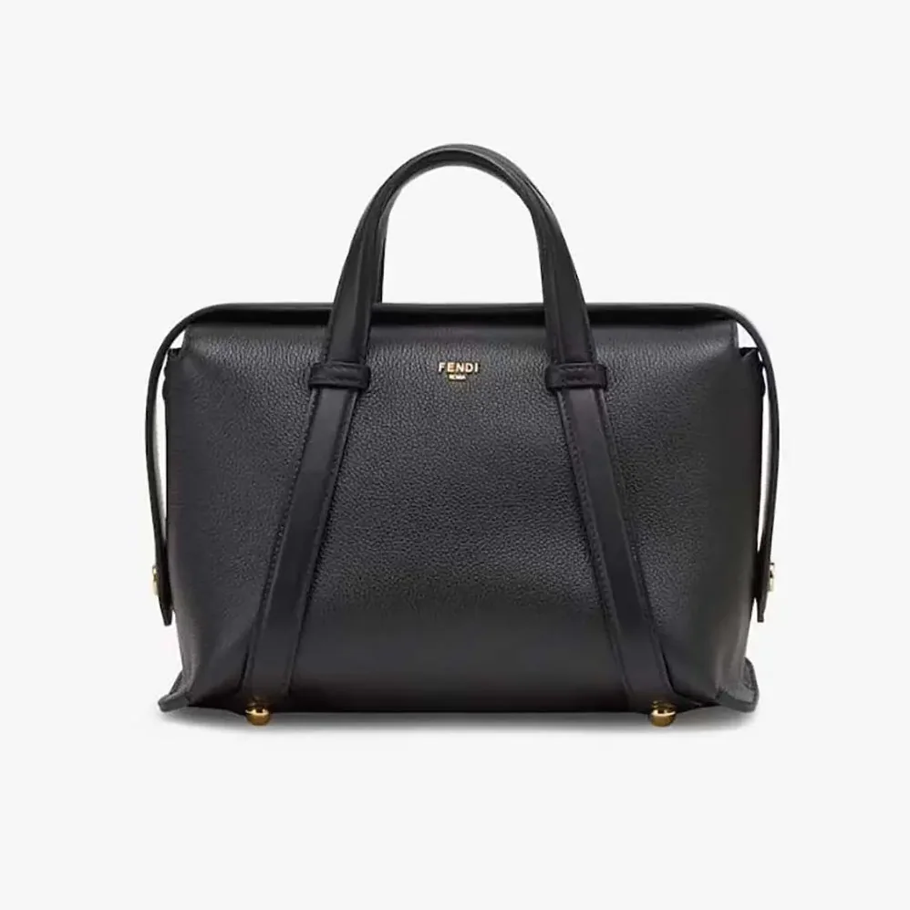Fendi Boston 365 Black Leather Bag for Women