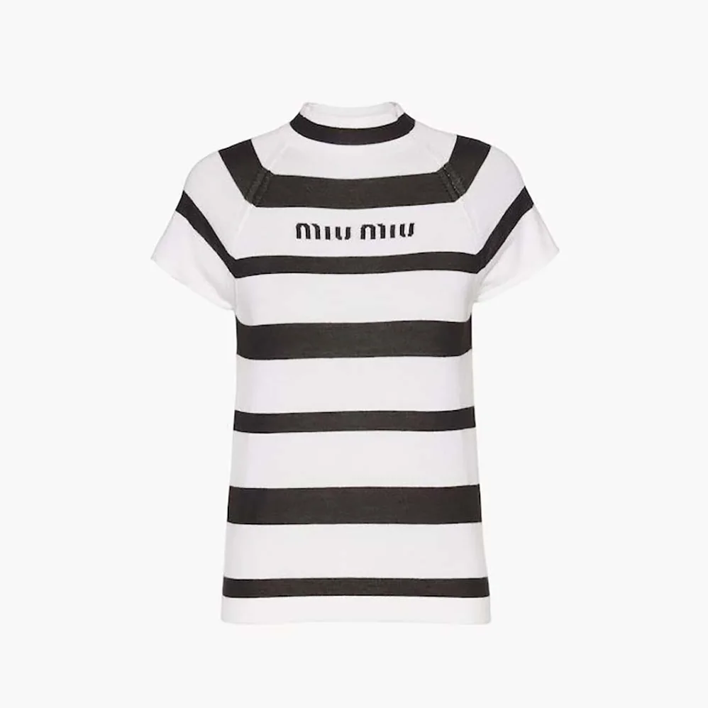 Miu Miu Cashmere and Silk Turtleneck Sweater for Women in White