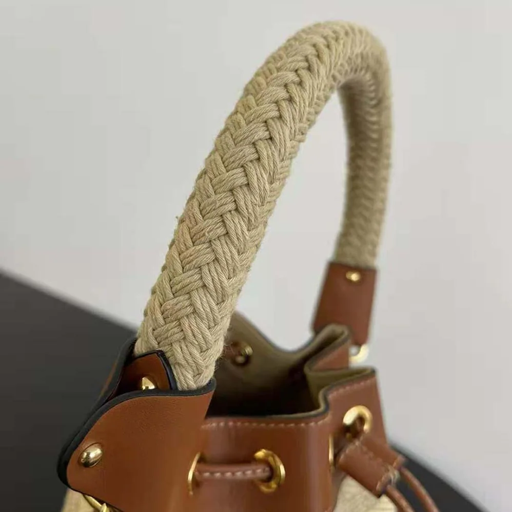 Fendi Mon Tresor Natural Straw Mini for Women in bag with FF Embroidery Fendi Mon Tresor Natural Straw Mini for Women in bag with FF Embroidery