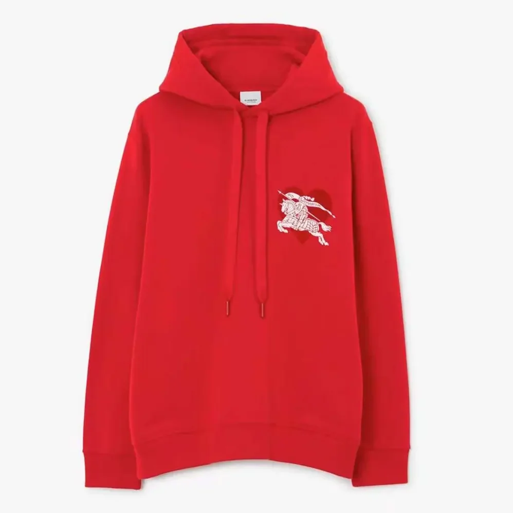 Burberry EKD Motif Cotton Sweatshirt for Men in Red