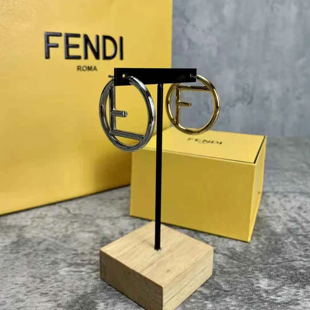 Fendi F Is Fendi Earrings Gold and Palladium Earrings for Women Fendi F Is Fendi Earrings Gold and Palladium Earrings for Women