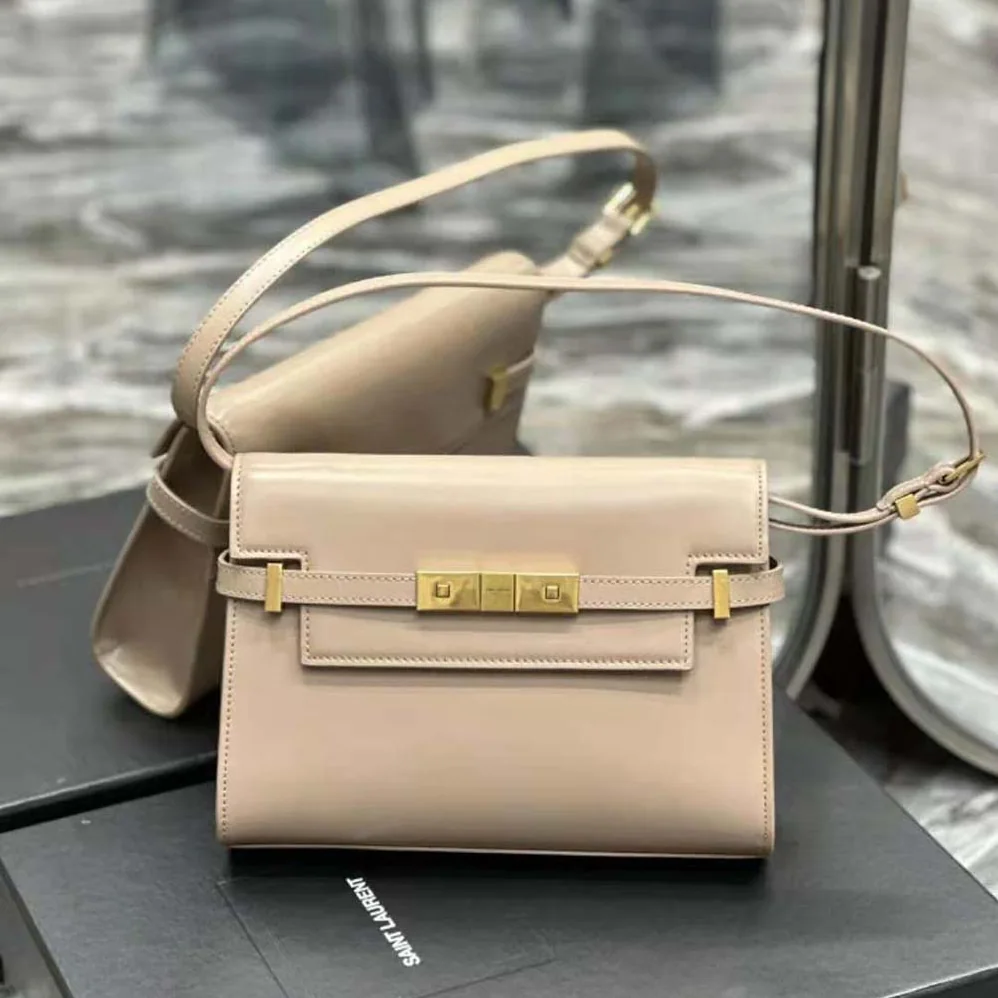 Saint Laurent YSL Manhattan Small Shoulder Bag in Box Saint Laurent Leather for Women in Pink Saint Laurent YSL Manhattan Small Shoulder Bag in Box Saint Laurent Leather for Women in Pink