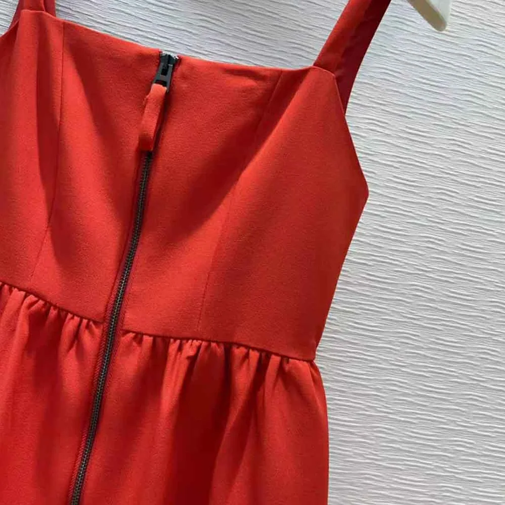 Dior Short Zipped Dress Red Double for Women in Sided Wool Dior Short Zipped Dress Red Double for Women in Sided Wool