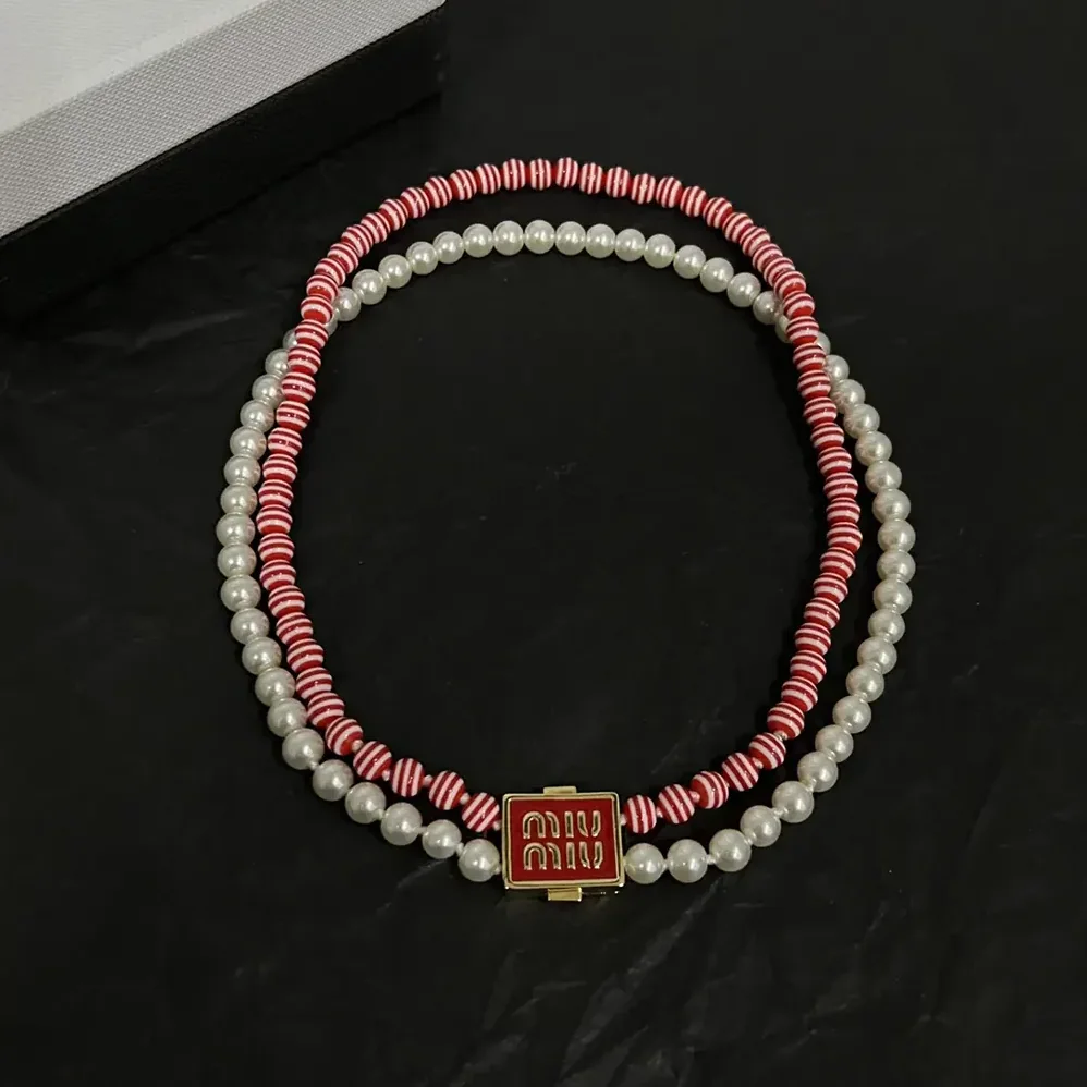 Miu Miu Metal and Synthetic Pearl Choker for Women Miu Miu Metal and Synthetic Pearl Choker for Women