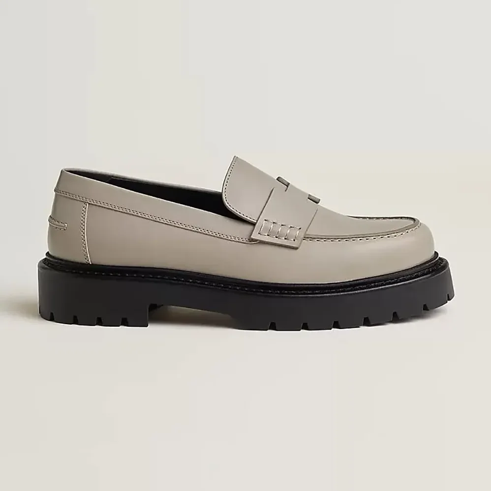 Hermes Klement Loafer in Calfskin for Women in Gray Hermes Klement Loafer in Calfskin for Women in Gray
