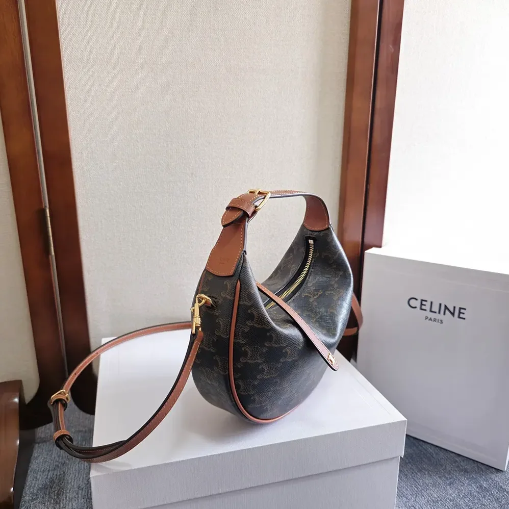 Celine Teen Celine Lulu in Triomphe Canvas and Calfskin for Women