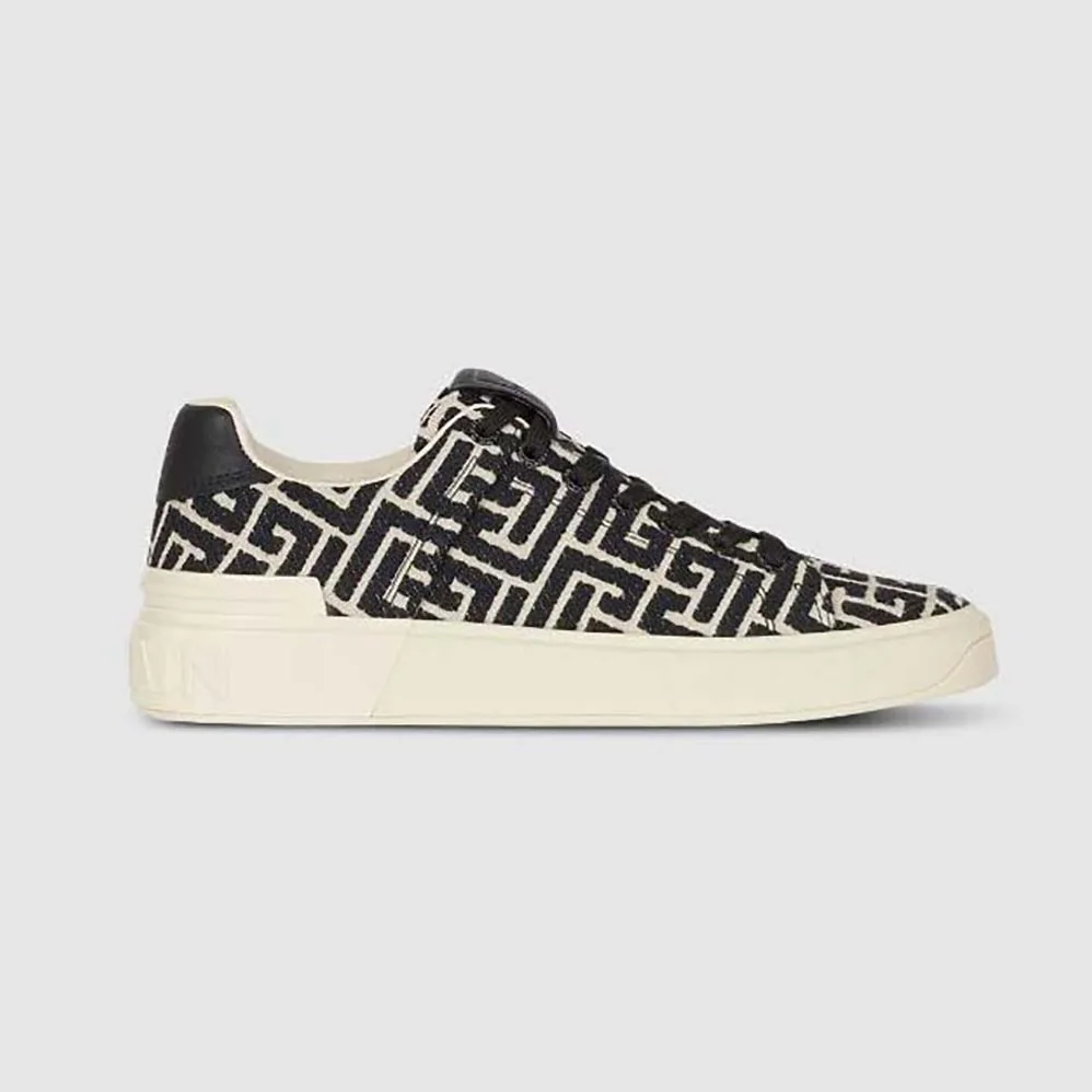 Balmain B-Court Trainers with Jacquard Monogram for Unisex
