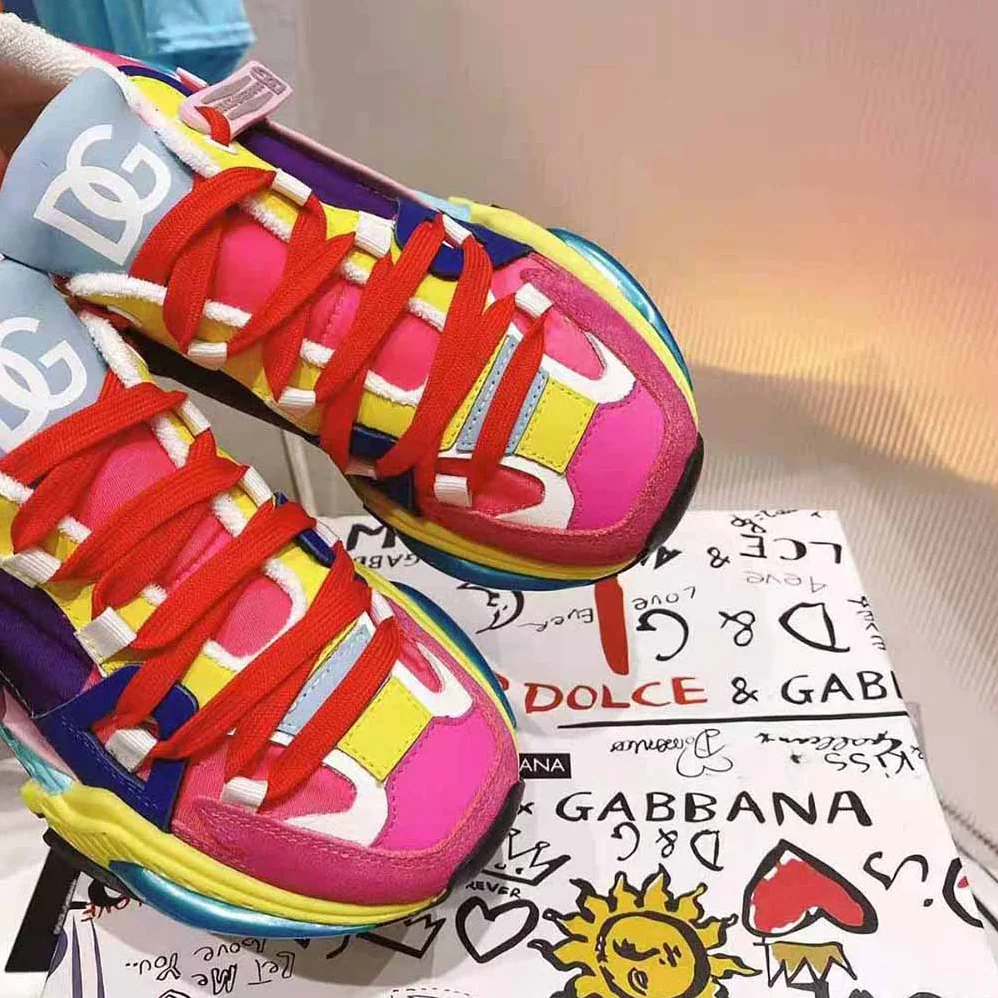 Dolce Gabbana D&G Mixed for Women in Material Airmaster Sneakers Dolce Gabbana D&G Mixed for Women in Material Airmaster Sneakers