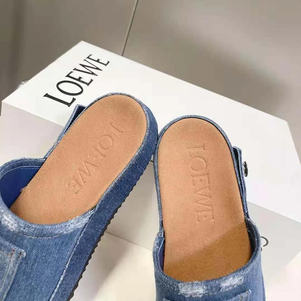 Loewe Deconstructed Slide in Denim for Women in Navy Loewe Deconstructed Slide in Denim for Women in Navy