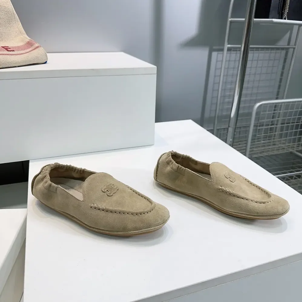 Celine Adam Loafer In Suede Calfskin for Unisex in Natural Celine Adam Loafer In Suede Calfskin for Unisex in Natural