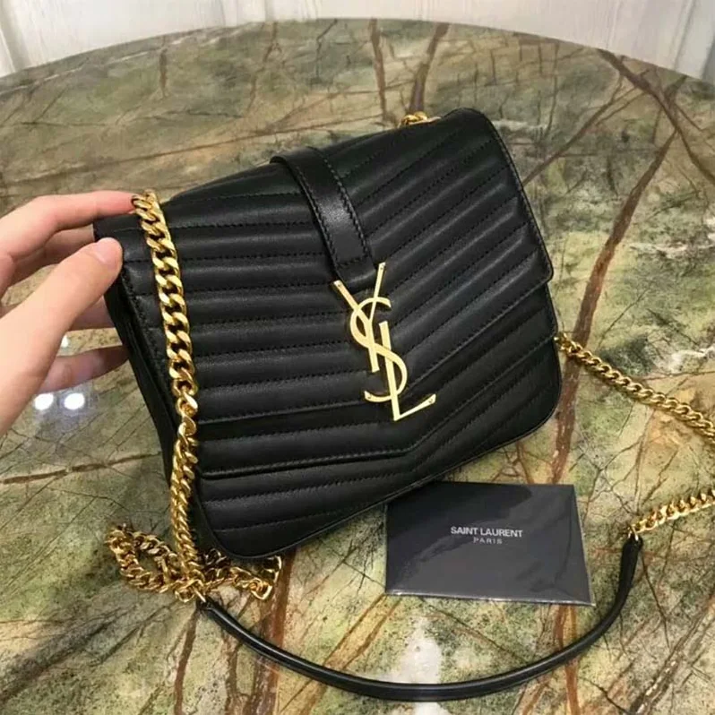 Saint Laurent YSL Sulpice Small in Matelasse Leather for Women in Black Saint Laurent YSL Sulpice Small in Matelasse Leather for Women in Black