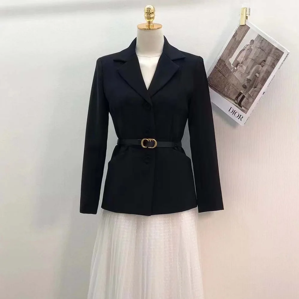 Dior 30 Montaigne Bar Jacke Black Single for Women in Breasted Wool and Silk Dior 30 Montaigne Bar Jacke Black Single for Women in Breasted Wool and Silk