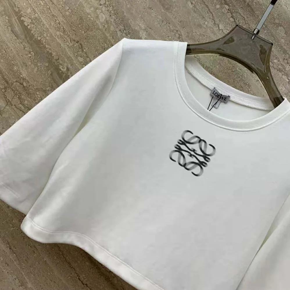 Loewe Cropped T-shirt in Cotton for Women in White