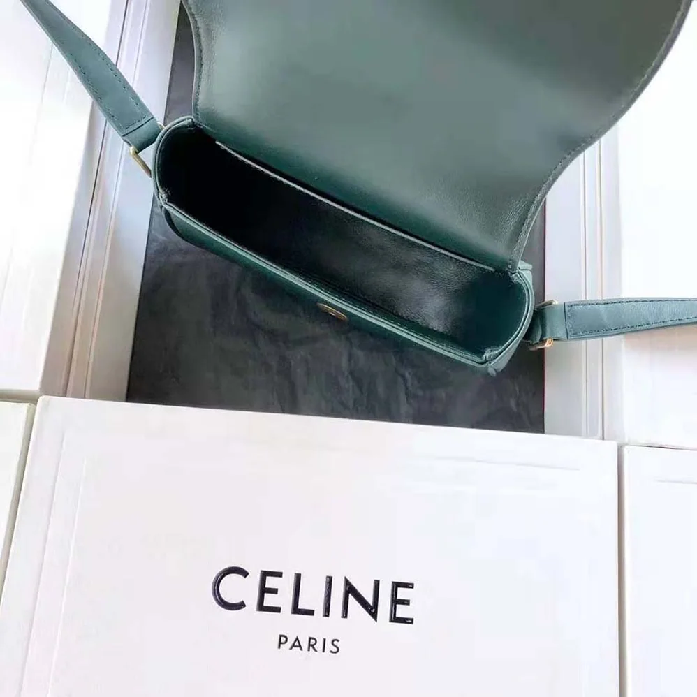 Celine Small Crecy Bag in Satinated Calfskin for Women in Green Celine Small Crecy Bag in Satinated Calfskin for Women in Green