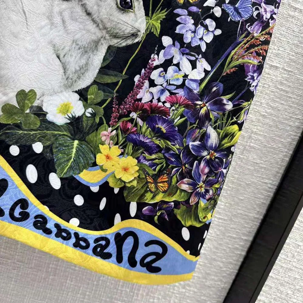 Dolce Gabbana D&G Rabbit for Women in Print Brocade Miniskirt