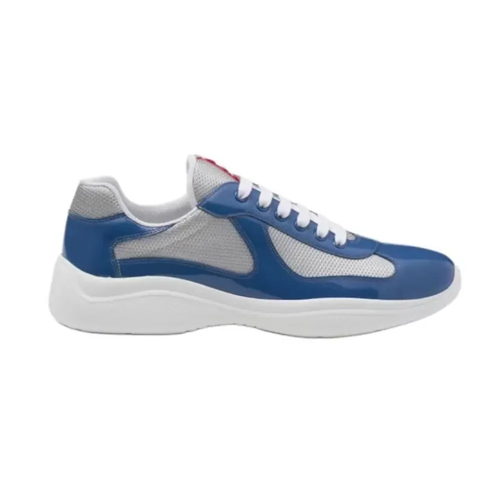 Prada America's Cup Soft Rubber and Bike Fabric Sneakers for Unisex in Blue Prada America's Cup Soft Rubber and Bike Fabric Sneakers for Unisex in Blue