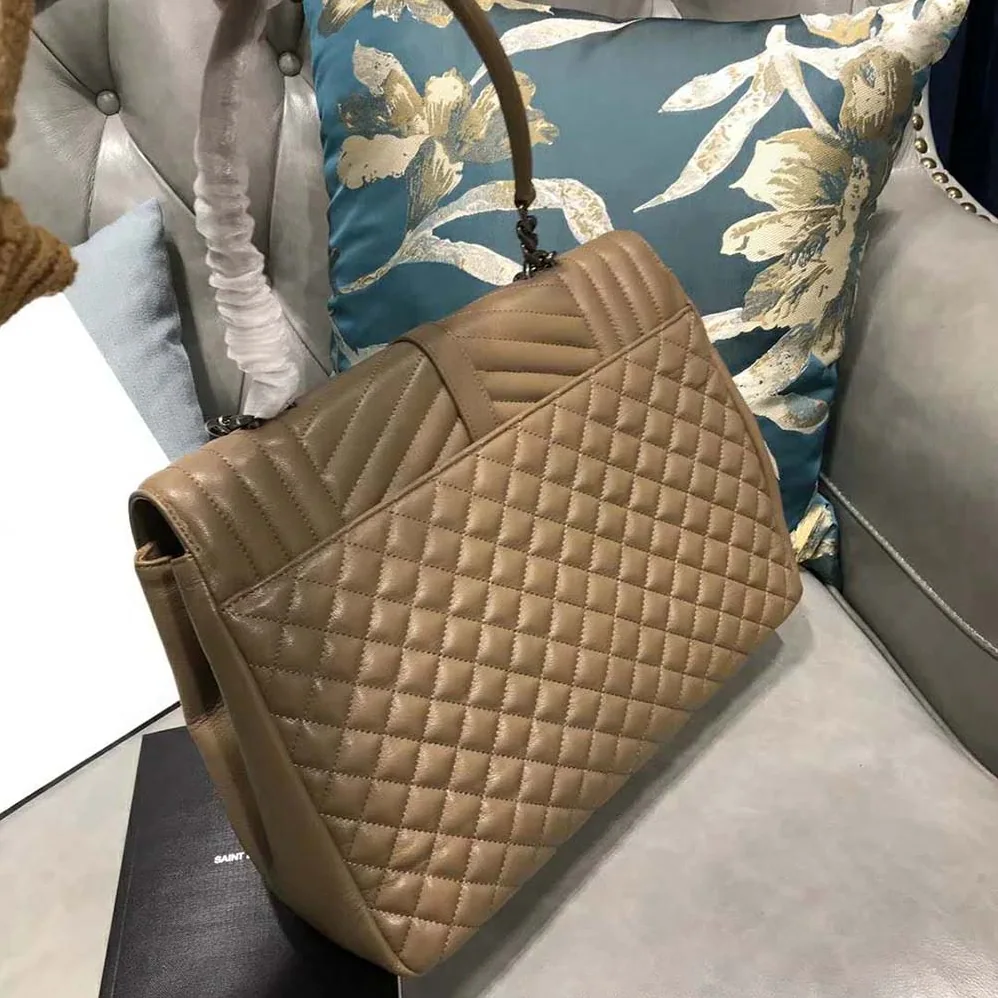 Saint Laurent YSL Envelope Large Bag Grain De Poudre for Women in Sandy