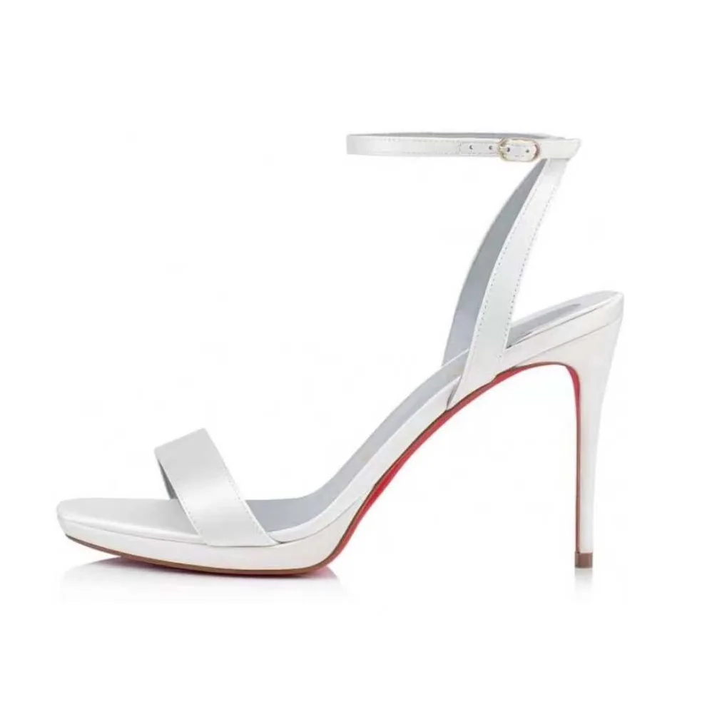 Christian Louboutin Loubigirl 85 mm Sandals Nappa leather for Women in White Christian Louboutin Loubigirl 85 mm Sandals Nappa leather for Women in White