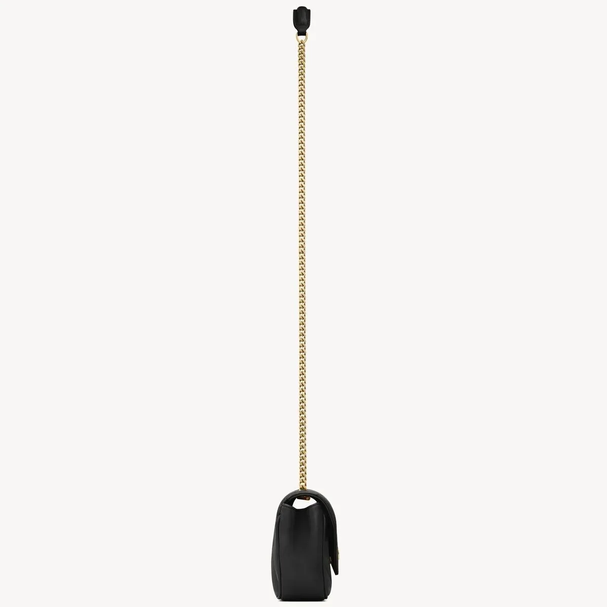 Saint Laurent Loulou Mini Shoulder Bag in Black Gold Hardware