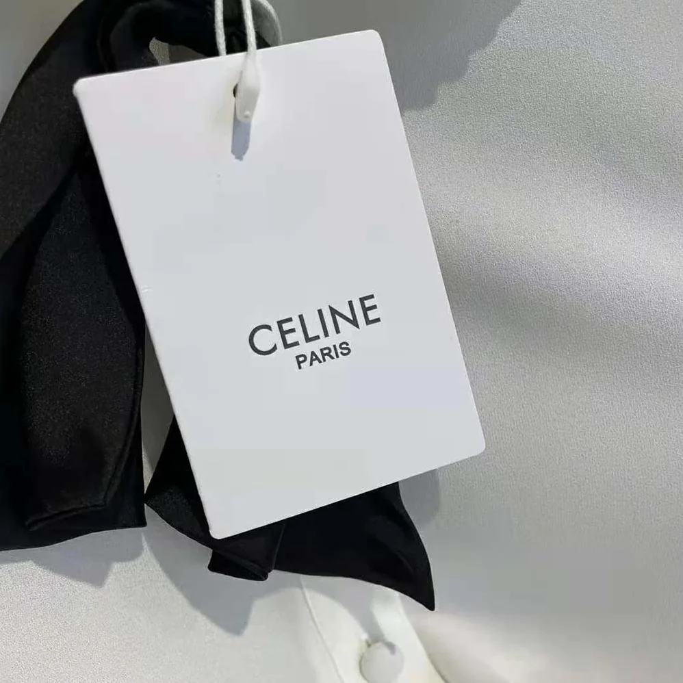 Celine Cropped Romy Shirt in Silk Crepe for Women