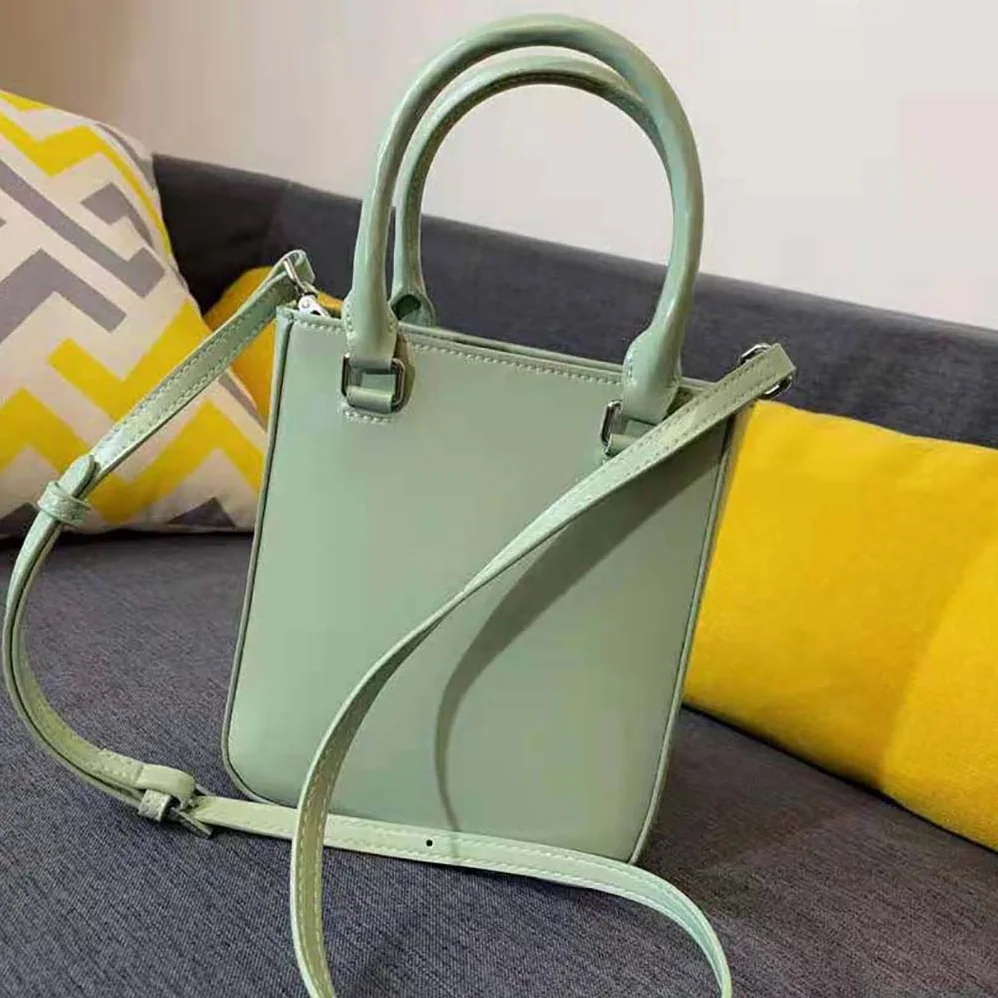 Prada Small Brushed Leather Tote for Women in Aqua Prada Small Brushed Leather Tote for Women in Aqua