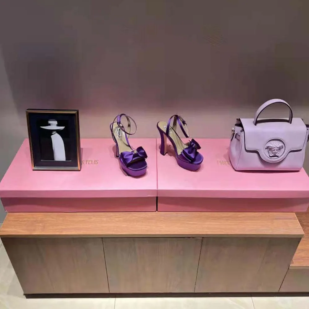 Miu Miu Satin Platform Sandals 135 mm Heel Height for Women in Purple