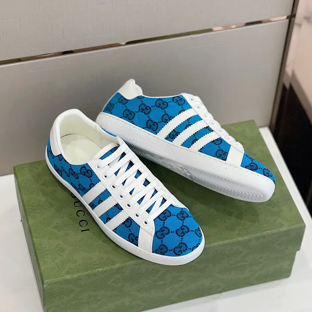 Gucci x Adidas GG Sneakers Light Blue for Men