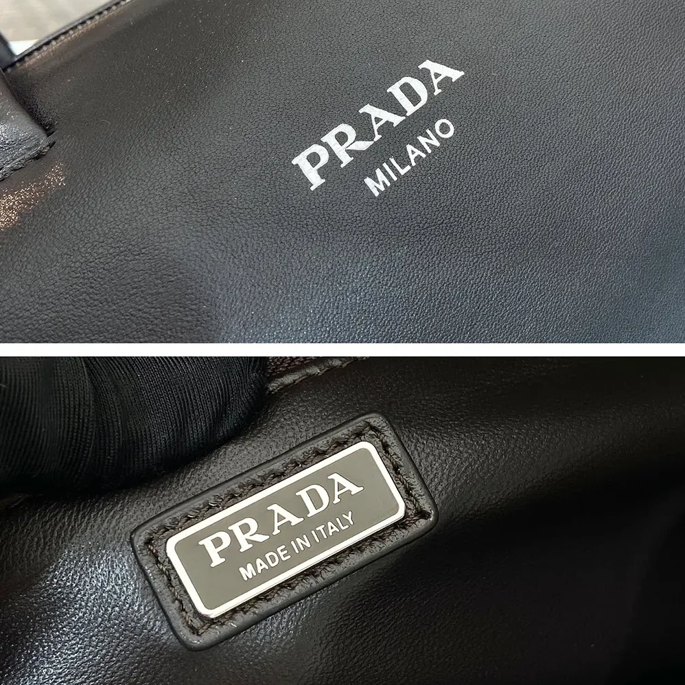 Prada Small Nappa Leather Duffle Bag for Unisex in Dark Brown