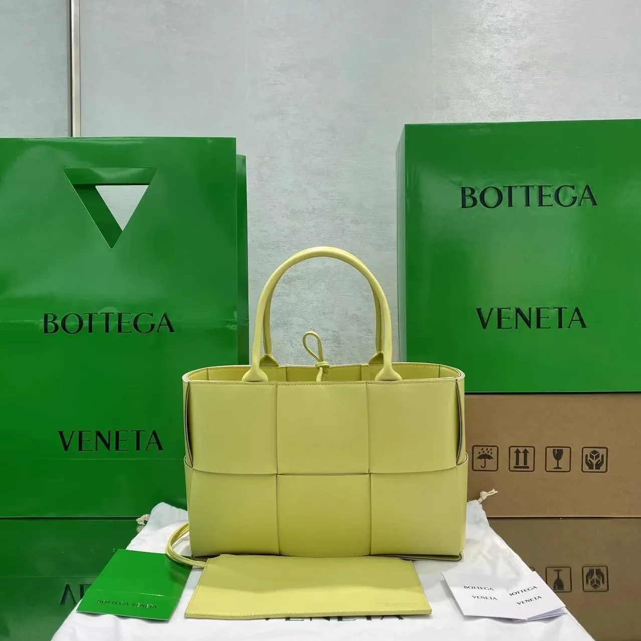 Bottega Veneta Small Arco Tote Bag Yellow Bottega Veneta Small Arco Tote Bag Yellow