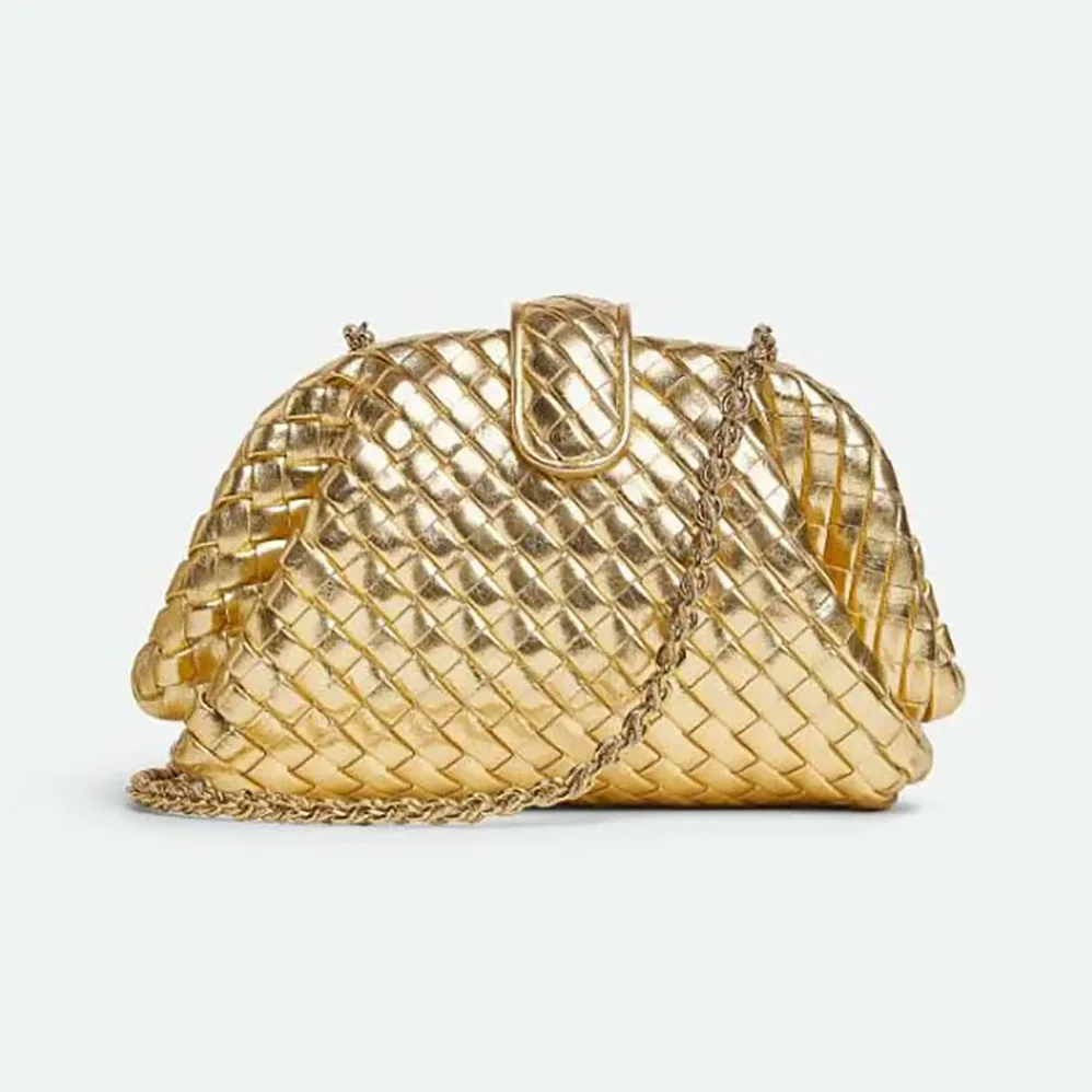 Bottega Veneta Small Lauren 1980 for Women in Gold