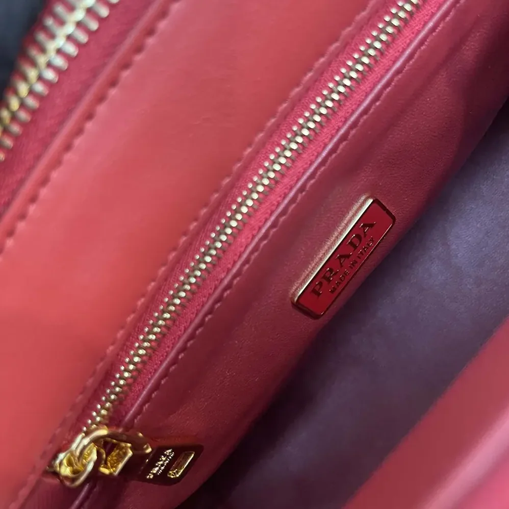 Prada Prada Galleria Patent Leather Mini Bag for Women in Red Prada Prada Galleria Patent Leather Mini Bag for Women in Red