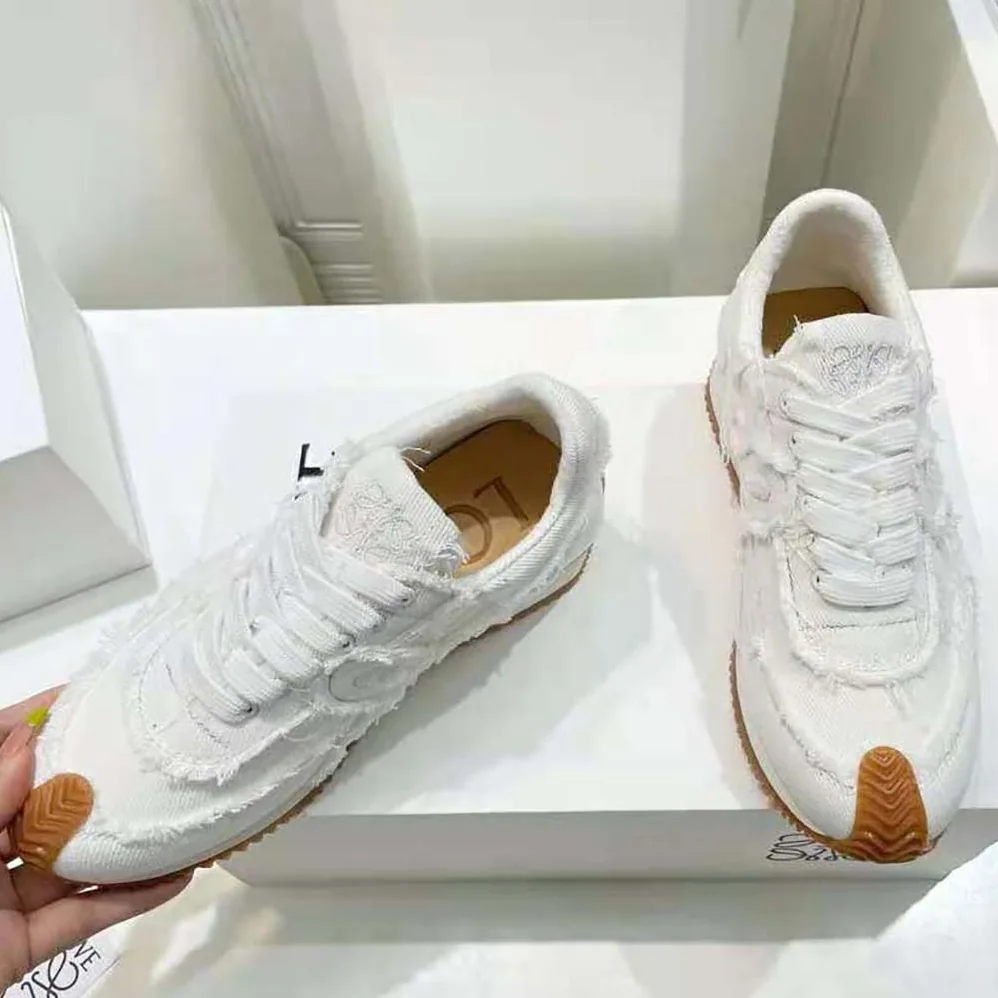 Loewe Flow Runner in Denim for Women in White