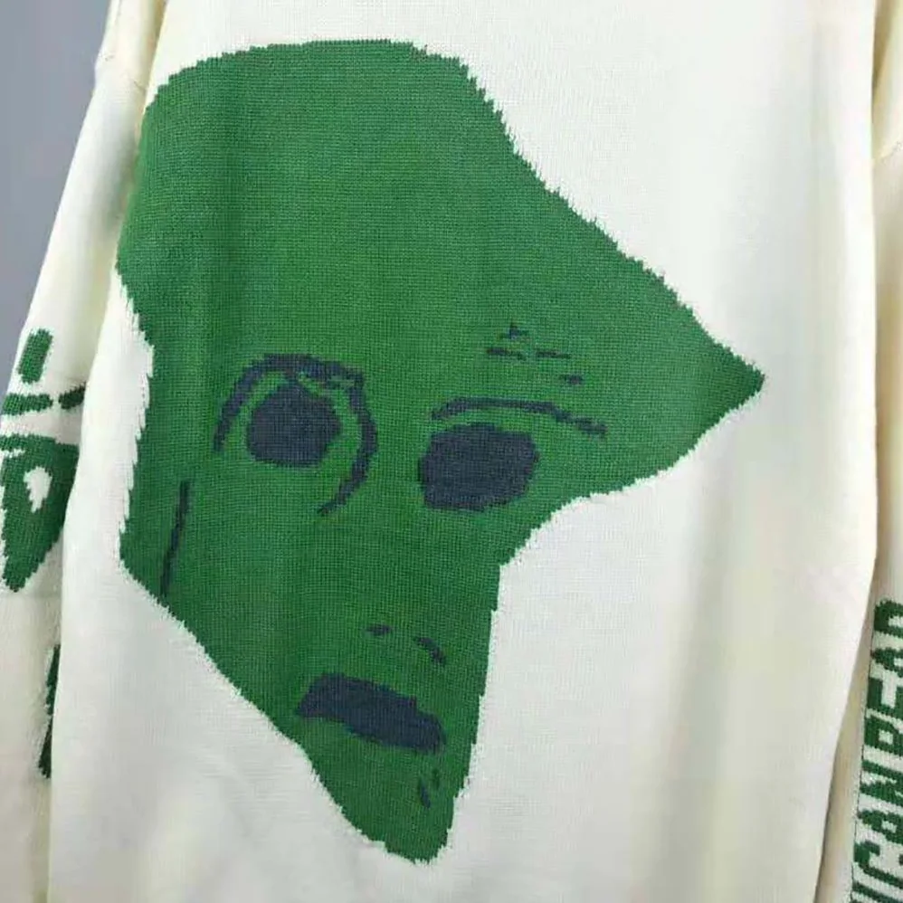 Dior Oversized Cactus Jack Dior Sweater Ecru Wool Knit for Men